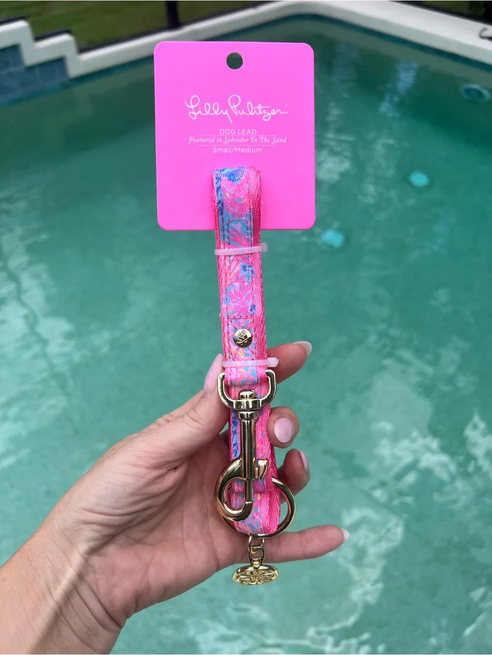 Lilly Pulitzer NWT Dog Leash Splendor In The Sand Size S/M New